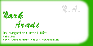 mark aradi business card